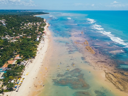 Praia da cidade de Porto Seguro, Bahia